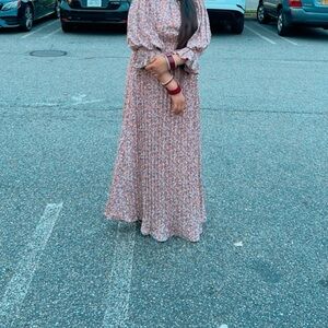 long maxi dress designer sleeves startchable u can use maternity, party